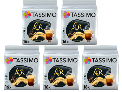 Tassimo L'OR Café Lungo Absolu kapsle 16 ks karton 5 balení