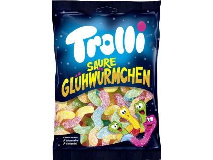 trolli sour glowworms 200g nejkafe cz