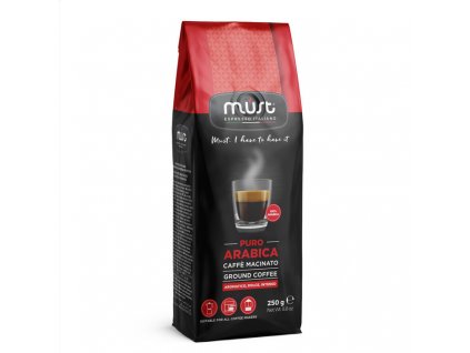 PURO ARABICA Ground coffee 250 g Must espresso nejkafe cz