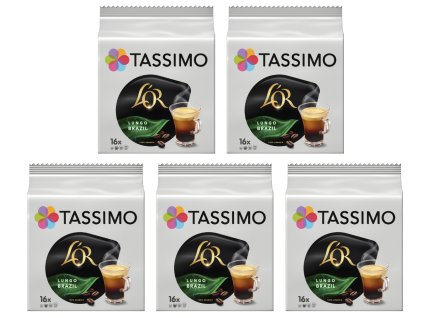 Tassimo L'OR Café Lungo Brazil kapsle 16 ks karton 5 balení