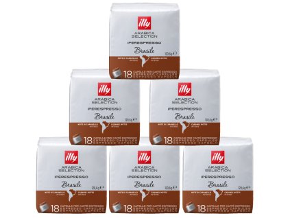 ILLY IperEspresso Brazil 100% Arabica Kávové kapsle balení 6x18 kusů