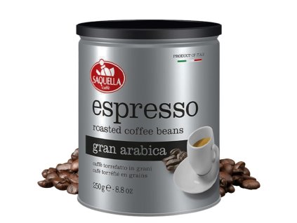 saquella espresso gran arabica zrnkova kava doza 250g 2