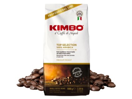 kimbo caffe top selection 100 arabica zrnkova kava 1 kg