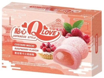 Qlove Japonské Koláčky Raspberry Custard Mochi 168g