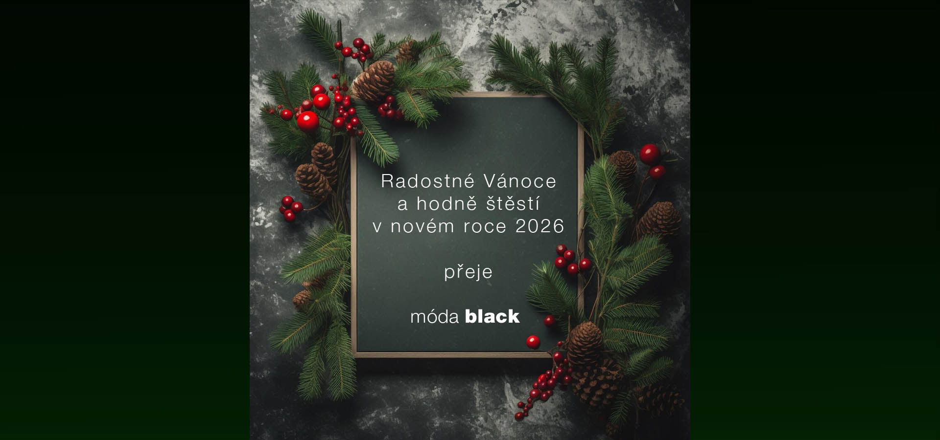 PF VÁNOCE MÓDA BLACK 2026 PC