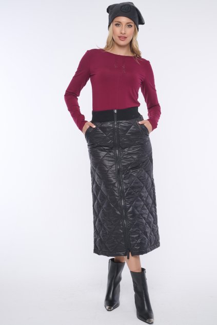 INFINITE 153-662D úzká sukně černá prošev