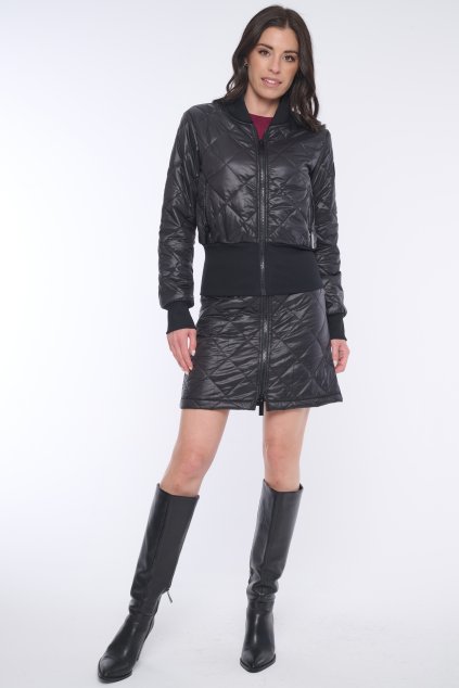 INFINITE 653-280K prošívaný krátký lehký bomber černý