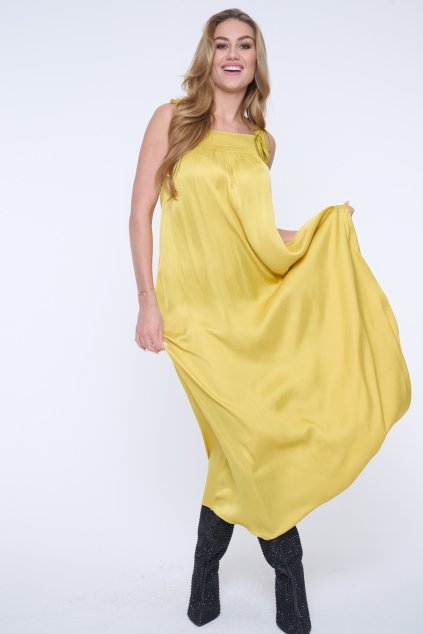 INFINITE 352-552D šaty dlouhé žluté RM