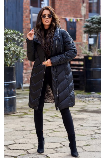 marcela modni zimni bunda ve stylu oversize cerna