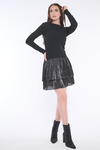 INFINITE 354-578 šaty s kanýrovou sukní černá