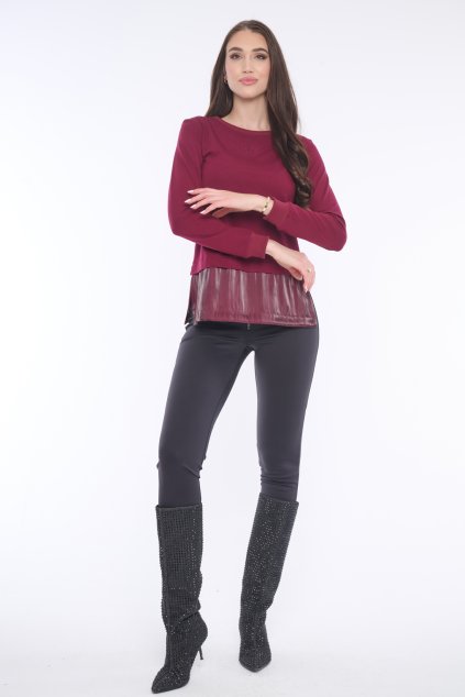 INFINITE 254-755 volné triko merlot