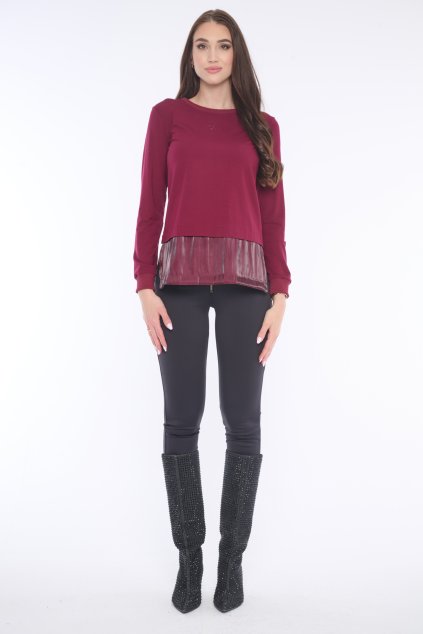 INFINITE 254-755 volné triko merlot