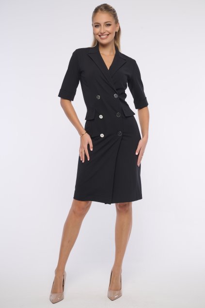 361-588 sakové šaty černá