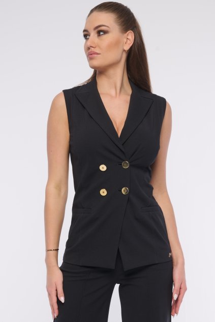 INFINITE 561-486 vesta s klopou černá