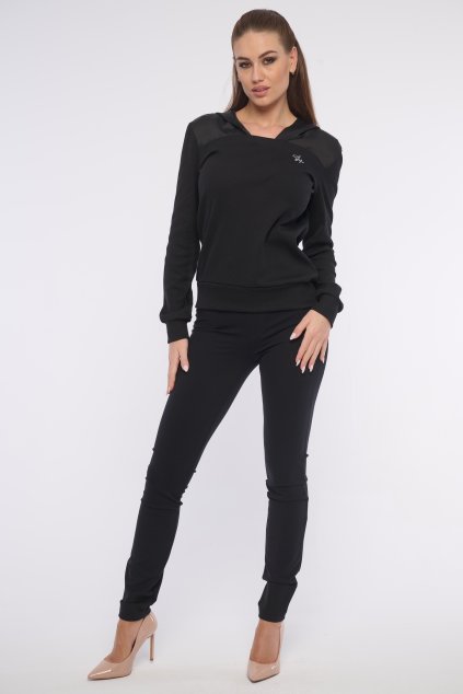 INFINITE 461-798B leginy džínového střihu černá klasika