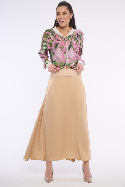 INFINITE 162-679B sukně do "A" béžová