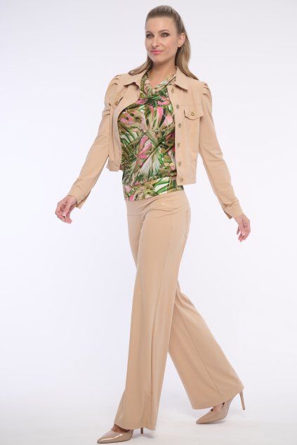 INFINITE 462-801 kalhoty volné béžová