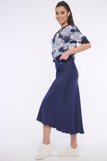 INFINITE 162-678B sukně midi tmavě modrá