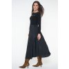 INFINITE 351-524 šaty plisé černá