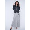 INFINITE 152-657 sukně plisé dlouhá stříbrná