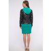 INFINITE 361-589 žebrové mikinové šaty smaragd