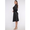 INFINITE 361-598 šaty midi černý vzor