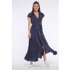 INFINITE 362-605B šaty dlouhé zavinovací tmavě modrá