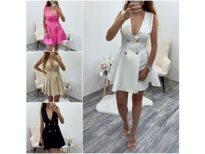 Elegantní šatičky se zlatými knoflíky