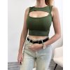 Crop top s průstřihem