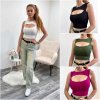 Crop top s průstřihem