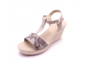 Dámské Espadrilky na klínku s hadím vzorem DUNE 2-28340-22-435