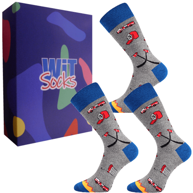 WiTSocks Dárkový set - Povolání - Hasiči velikost: 35-38