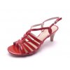 Dámská červená obuv na podpatku 2-28321-524