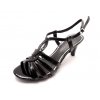 Dámská černá obuv na podpatku 2-28321-018