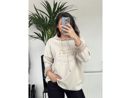 Béžová mikina ZAYA – ľahká, mäkká, voľná