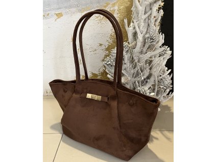 Semišová kabelka hnedá - SOFIA