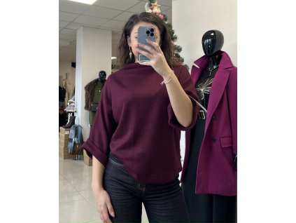 Pohodlný Úpletový Top VERA2 - bordo