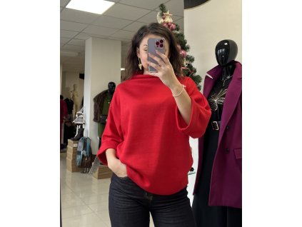 Pohodlný Úpletový Top VERA2 - červený