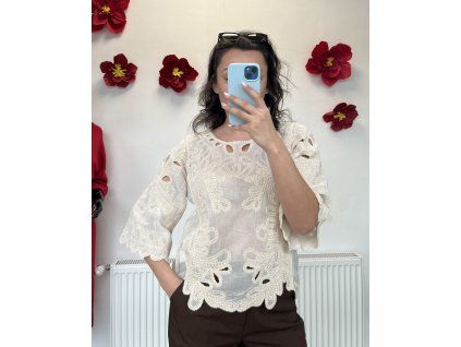 Aria blúza béžová