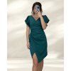 Smaragdovo zelené šaty KATY - krátke