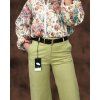 Zelené nohavice široké