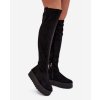 Dámske čižmy OVER – čierne, nad koleno