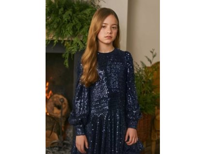 Modré flitrové šaty Abel and Lula