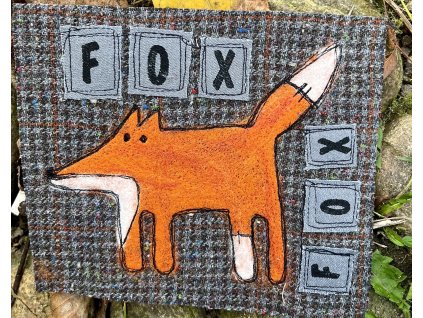 Batikvané tričko s vlněným obrázkem