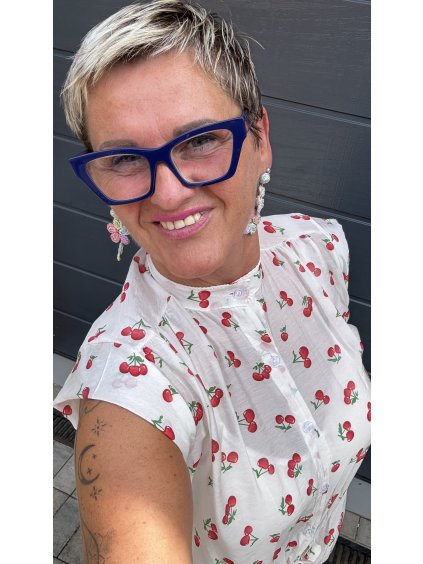 Halenka „Cherry Mood“ bez rukávů