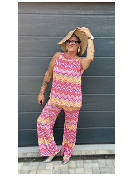 Letní komplet ZigZag – top a kalhoty