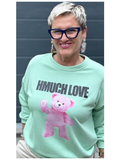 Mikina „HMUCH LOVE“ s medvídkem
