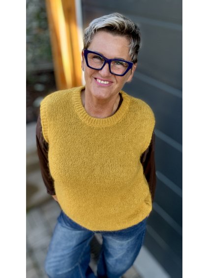 Mohérová vestička – jemnost v barvách podzimu