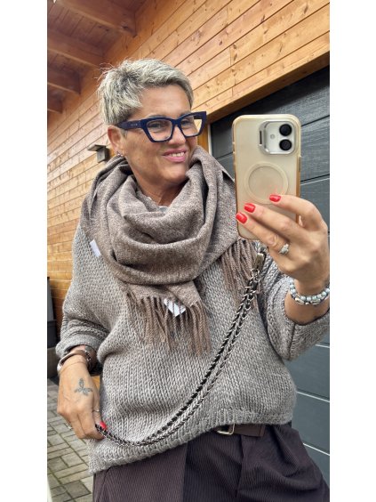 Luxusní šála Alex Max – TAUPE