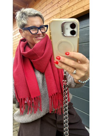 Šál ALEX MAX – Red Rebel Elegance